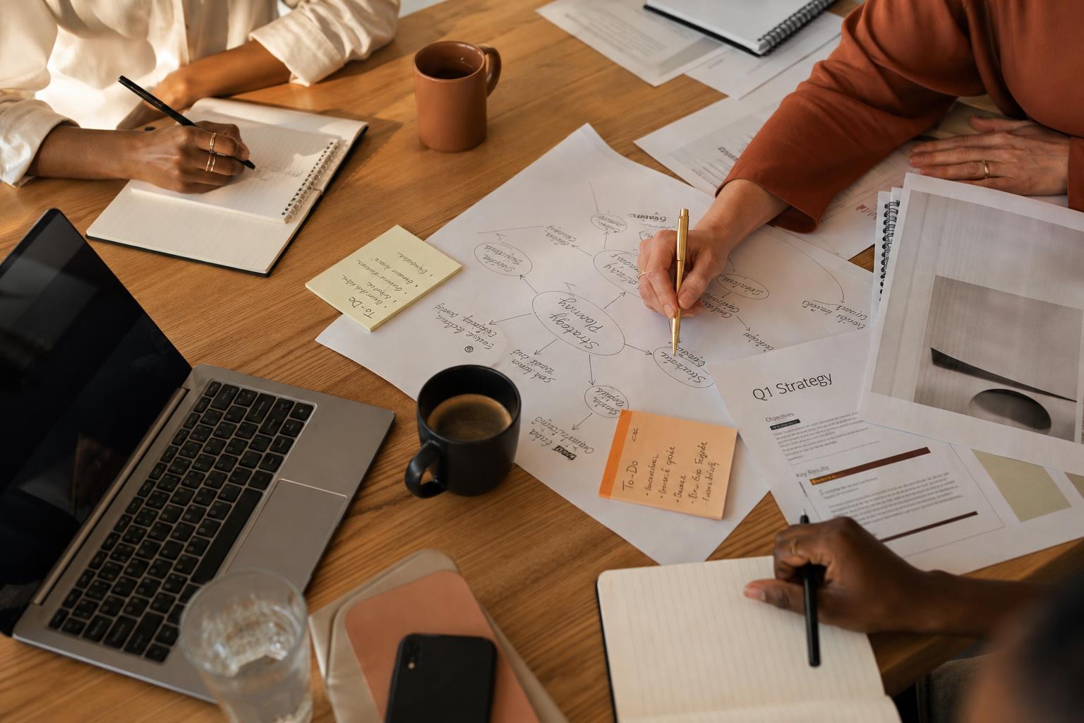 Founder in conversation with a strategist